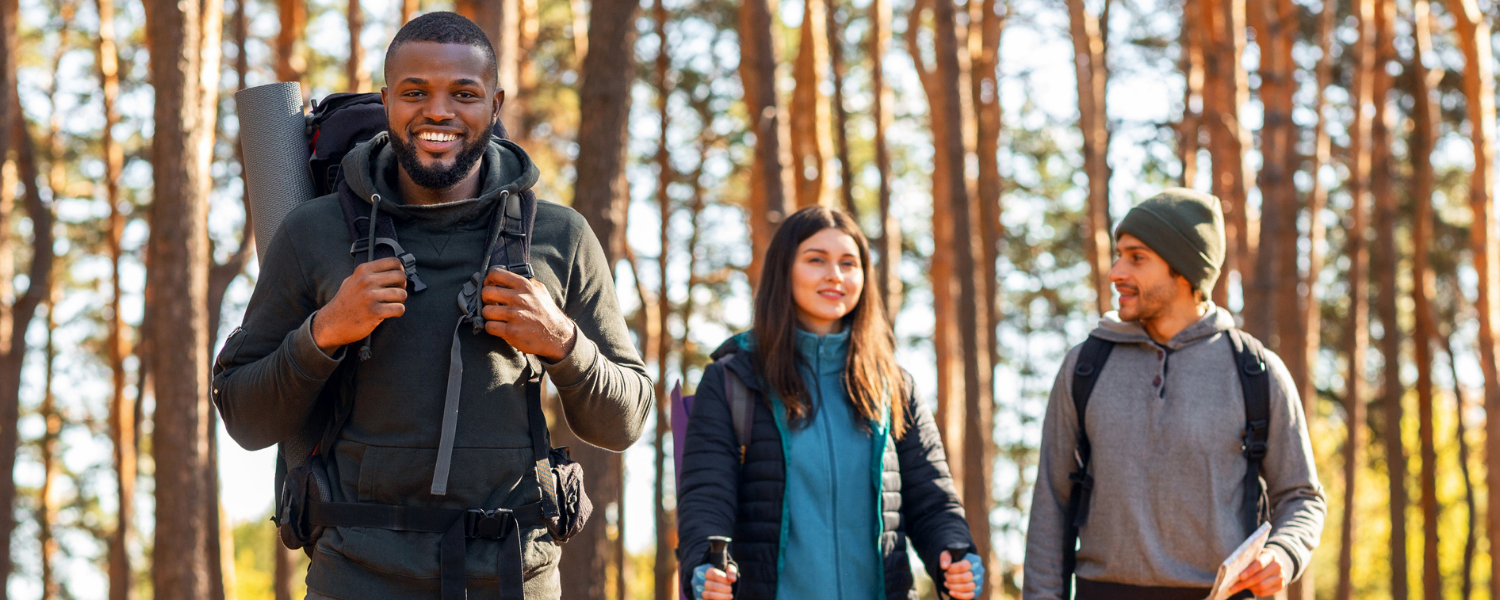 Hikers in the woods